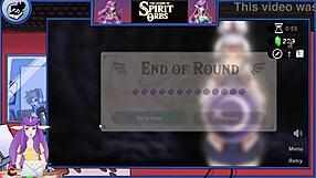 Paya, the blonde anime girl, gets fingered by the muscular bodybuilder until she squirts and cums hard!