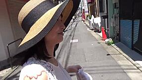 Housewifes seduced by men on the street, leading to sucking, fucking, and facial seduction