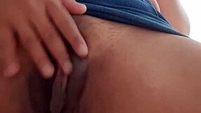 Sexy Morena Masturbates Her Hairy Vagina