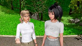 Ripples Full Gameplay Part 4: Curvy Lesbians With Big Tits