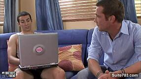 Gay man sucks big cock then gets fucked