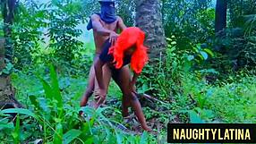 Wild African beauty gets naughty with big black cock
