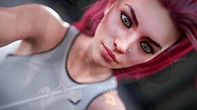 in my cute roommate game, she rides a monster cock with hardcore cowgirl action