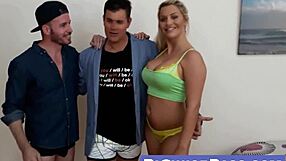 horny stud says 'i'm fucking my favorite blonde pornstar hard'