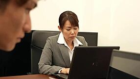 Emiko Sugioka has overtime sex with creampie in office
