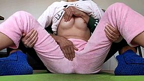 Teasing Small Tits and Wet Pussy of 18yo Stepsister in Pajama