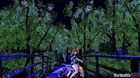 Goth futanari shemale in 3D anime hentai cartoon