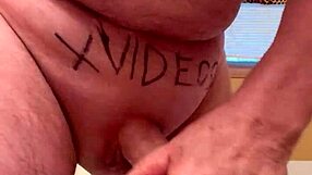 65 Yr Old Man Strokes Average Cock in Intense Solo Session