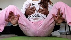 Teasing Small Tits and Wet Pussy of 18yo Stepsister in Pajama