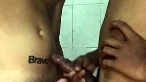 twink sneaks from soccer field for secret interracial gloryhole action with big cock