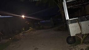 Fanny shows her ass without panties on the street