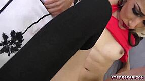 Can the blonde mature teach her suspended step sis?