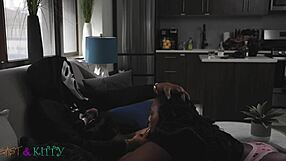 Ghostface demands intense cock sucking from ebony beauty