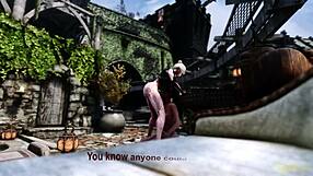 futa aya sucks off chaconne in public park