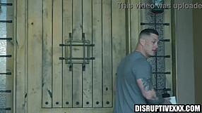 gay buff shares cum-filled donut with muscular neighbor in bareback anal blowjob fucking