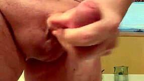 65 Yr Old Man Strokes Average Cock in Intense Solo Session