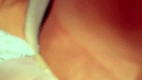 Russian girlfriend in stockings receives deep anal creampie