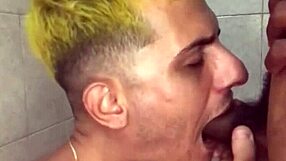 twink sneaks from soccer field for secret interracial gloryhole action with big cock