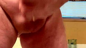 65 Yr Old Man Strokes Average Cock in Intense Solo Session