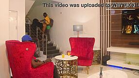 African Wife Blows And Squirts On Monster Cock Stepson In Hardcore Sex