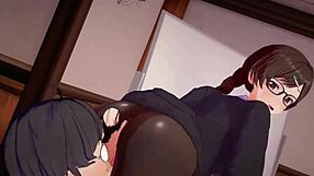 3D animated couple’s sexual experience