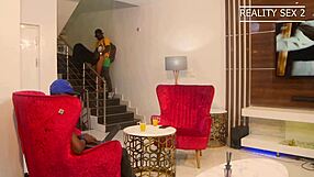 African Wife Blows And Squirts On Monster Cock Stepson In Hardcore Sex