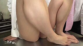 that asian waitress gives a great blowjob