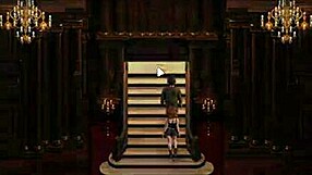Finger and cock game with a beautiful woman in a cartoon-style video