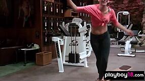 Classy Britt Linn, strip off that lingerie and swim naked outdoors! Show those natural tits!