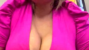 Blonde gets wet in gym workout