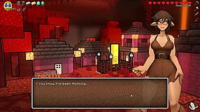 Heyy, creeper girl and piglette gave deepthroat in hornycraft minecraft parody!