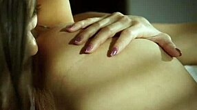Hot brunette lesbians Eliza and Hime in steamy action
