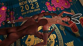 Rabbit Toy Meets Monster Cock In Cartoon Interracial Fun