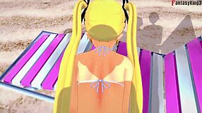 I’m obsessed with Marie Rose bikini sucking on beach fantasy