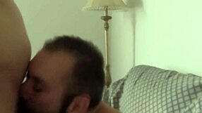 bearded stud hints at blowjob before getting his ass drilled hard