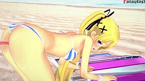 I’m obsessed with Marie Rose bikini sucking on beach fantasy