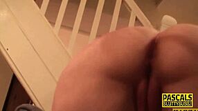Amateur chubby girl gets bound and fucked while giving a blowjob in HD