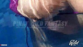 Wow, busty pinay shows huge tits in pool scandal!