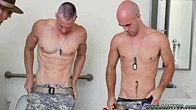 Military men dive into intense gay sex and raw army blowjob action