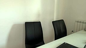 Stepmom's hard cock bursts in office roleplay with big tits