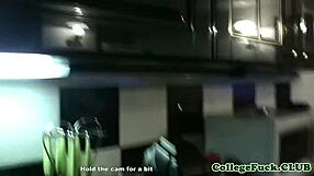 Look at these college teens fucking pussy at the party.