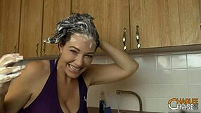 Oh, Charlee Chase Loves Cock Sucking And Hair Washing!