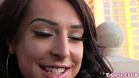 Gorgeous Trannies Ride Dildo With Tattoos