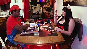 jane enjoys playing magic 7 with lord of the rings cosplay