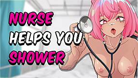 A nurse gives you a sensual shower massage with a erotic twist