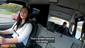 Female Fake Taxi Her Big Natural Boobs On Top Form Fucking A Customer