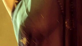 A Dancer From India Slowly Undresses, Teasing With Her Moves.