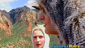 Why does outdoorsy gay Benjamin Riley cum so hard riding that raw cock?