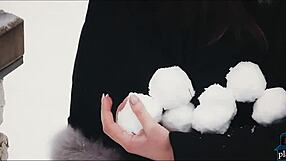 Couple ignites wild passion after frosty snow play