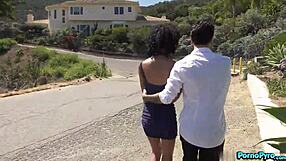 Cute skinny black babe Jada Doll feels deep emotions while banging a stranger